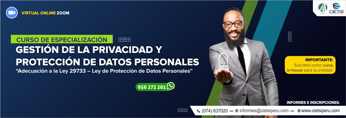 curso de especializaciOn gestiOn de la privacidad y protecciOn de datos personales 2021